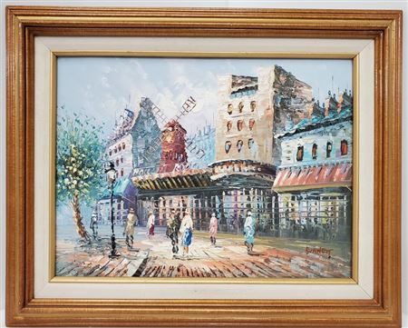 Paris Moulin Rouge Montmartre Street Scene