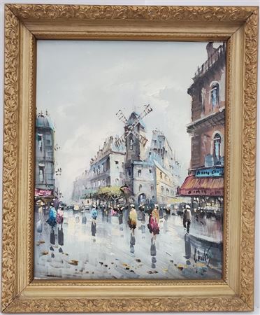 Moulin Rouge Paris Montmartre Street Scene
