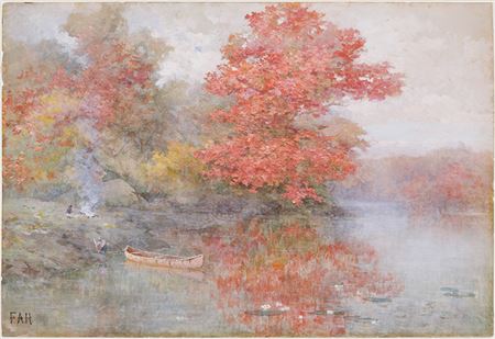 Untitled (Camp Scene on the Ottawa) by Frances Anne Beechey Hopkins - Auction record, sale price, and art valuation. Compare with similar artists and explore comparable artworks.