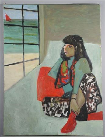 Woman seated at window