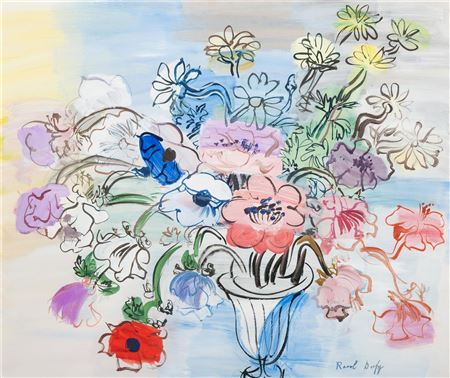 Bouquet d'Anemones et de Marguerites