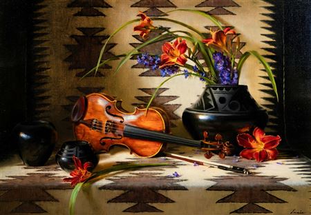 Sample artwork by Cary Ennis (Born 1951), known for still life-southwest motif, florals - View similar artists and auction records