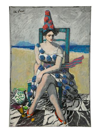 Girl in Blue Dress, 1990