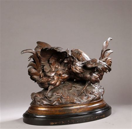 Cockfight by Louis Emile Cana - Auction record, sale price, and art valuation. Compare with similar artists and explore comparable artworks.