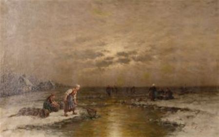 Winterlandschaft mit Eisfischern