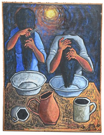 "Peinandose" by Candido Bido - Auction record, sale price, and art valuation. Compare with similar artists and explore comparable artworks.