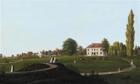 View of Grand Montfleury in Versoix by Jean Dubois - Auction record, sale price, and art valuation. Compare with similar artists and explore comparable artworks.