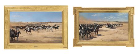Bringing in the warhorses... , 1989 and The Royal Picnic , 1983 (2) by Harold Wood - Auction record, sale price, and art valuation. Compare with similar artists and explore comparable artworks.