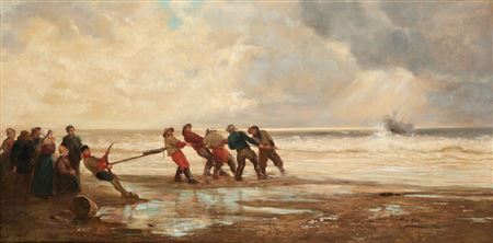 Sample artwork by Albert Dillens (1844 - 1915), known for painting - View similar artists and auction records