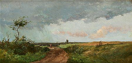 Paysage de Campine by Edouard Jules Joseph Huberti - Auction record, sale price, and art valuation. Compare with similar artists and explore comparable artworks.