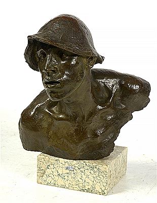 "The bust of the puddler"