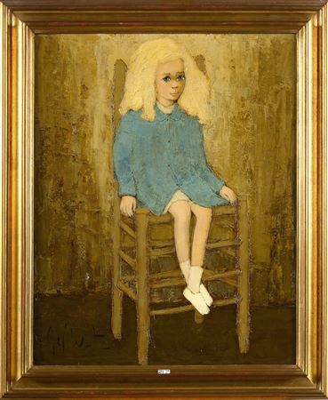 Portrait of a sitting girl by Jef Wauters - Auction record, sale price, and art valuation. Compare with similar artists and explore comparable artworks.