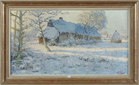 The snowy farmhouse by Charles Wellens - Auction record, sale price, and art valuation. Compare with similar artists and explore comparable artworks.