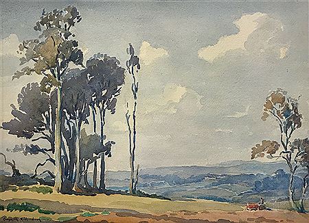 LANDSCAPE WITH TRACTOR