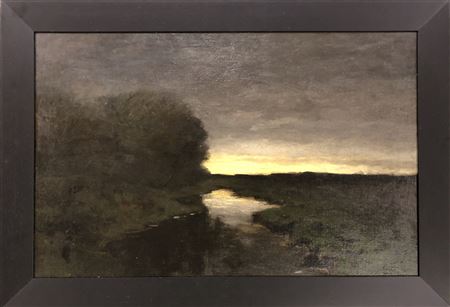 Canal scene, Holland by Petrus van der Velden - Auction record, sale price, and art valuation. Compare with similar artists and explore comparable artworks.