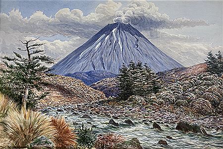 NGAURUHOE VOLCANO by Thomas Ryan - Auction record, sale price, and art valuation. Compare with similar artists and explore comparable artworks.