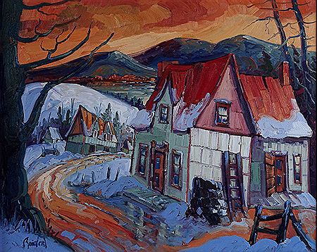 Ciel orange d'hiver