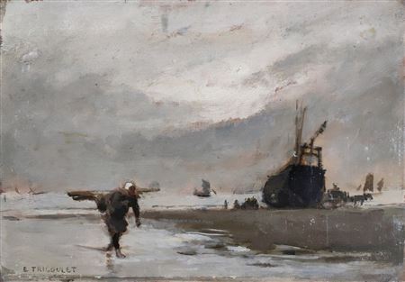 Animated shore in winter