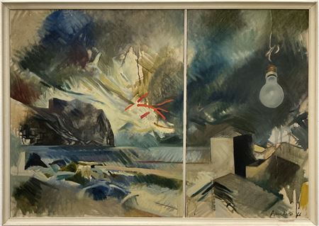 "Landscape with lamp"