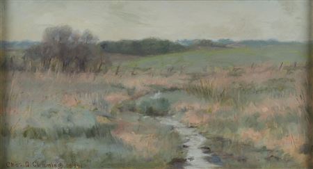 Misty Morning Spring Landscape - 1894