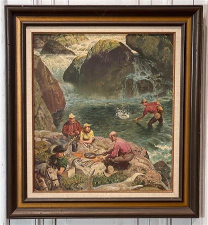 Trout Fishing With Guides, Circa 1950