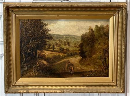 Crossing The Stream, Landscape With Horse Cart by Edward Priestley - Auction record, sale price, and art valuation. Compare with similar artists and explore comparable artworks.