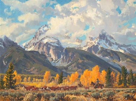 Coming Home by Conrad Schwiering - Auction record, sale price, and art valuation. Compare with similar artists and explore comparable artworks.