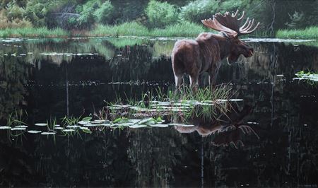 Sample artwork by Ronald Parker (Born 1942), known for wildlife painting, sculpture, printmaking - View similar artists and auction records