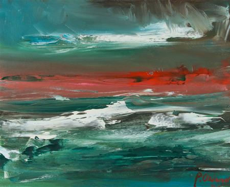 'GREEN SUNSET LANDSCAPE'