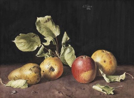 Still life with apples and pears