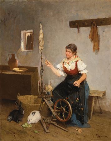 Girl with Spinning Wheel (Szolnok)