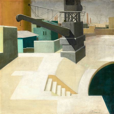 Winter Danube Bank (Shipyard of Óbuda), c. 1932-1933