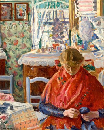 Girl with Red Kerchief in a Room, 1929