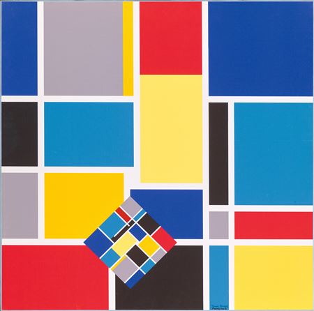Hommage á Mondrian, 2004 by Joseph Kadar - Auction record, sale price, and art valuation. Compare with similar artists and explore comparable artworks.