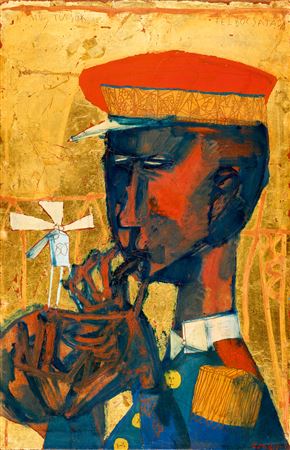 Sample artwork by Bela Kondor (1931 - 1972), known for hungarian modern art, graphics, paintings, poetry - View similar artists and auction records