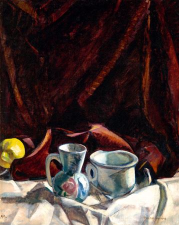 Still-Life with Red Drapery, 1919