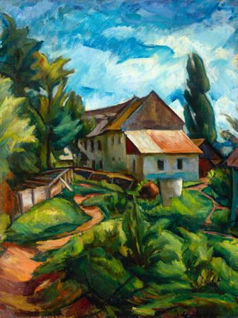 Nagybánya Street, 1920s by Margit Graber - Auction record, sale price, and art valuation. Compare with similar artists and explore comparable artworks.