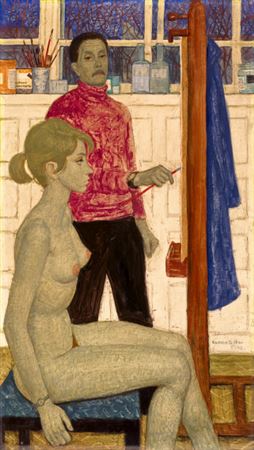 Self-Portrait with Nude in the Atelier, 1970