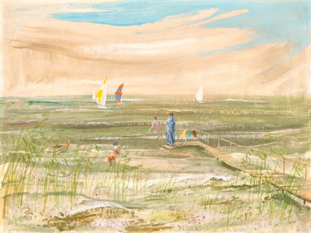 Colourful Sails on Lake Balaton, 1977