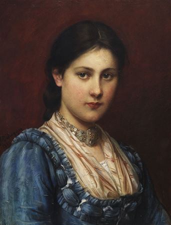 Mädchen im Dirndl, 1887.