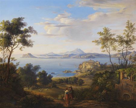 Die Bucht von Pozzuoli bei Neapel, 1829.