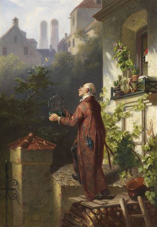Der entflogene Kanarienvogel, Wohl 1875.