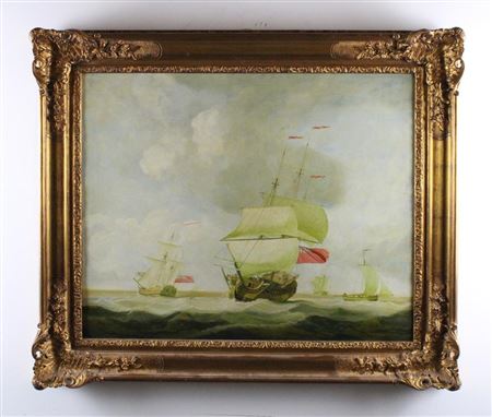 British Ships Running Before Wind With a Close-hauled