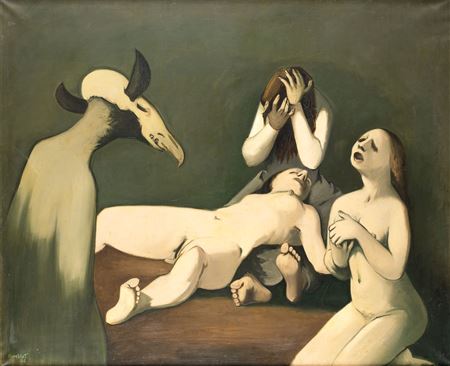 Les Amours du Minotaure III by Robert Humblot - Auction record, sale price, and art valuation. Compare with similar artists and explore comparable artworks.