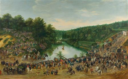 The Archduke Albrecht and Archduchess Isabella at an outdoor feast in Vivier d'Oye near Brussels