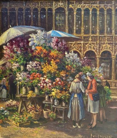 The Flower Market in Brussels