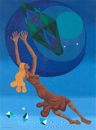 Woman with Kites and Balloon