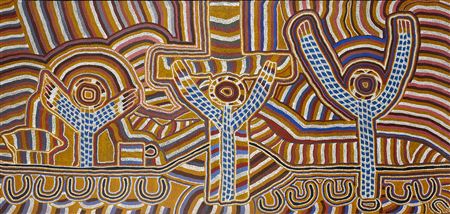 Sample artwork by Linda Syddick Napaltjarri (Born c.1937), known for aboriginal painting - View similar artists and auction records