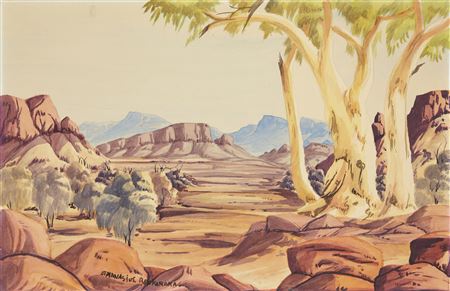 Mount Gillen Beyond Ghost Gum and Ironwood Trees