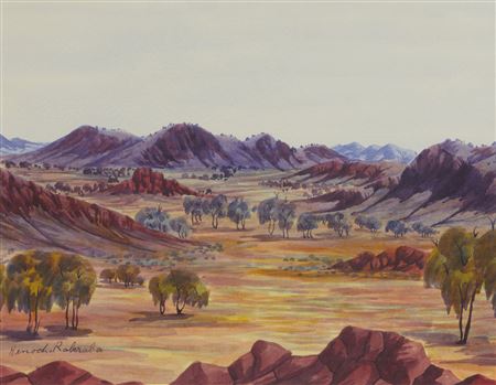 Gap Near Alice Springs by Henoch Raberaba - Auction record, sale price, and art valuation. Compare with similar artists and explore comparable artworks.